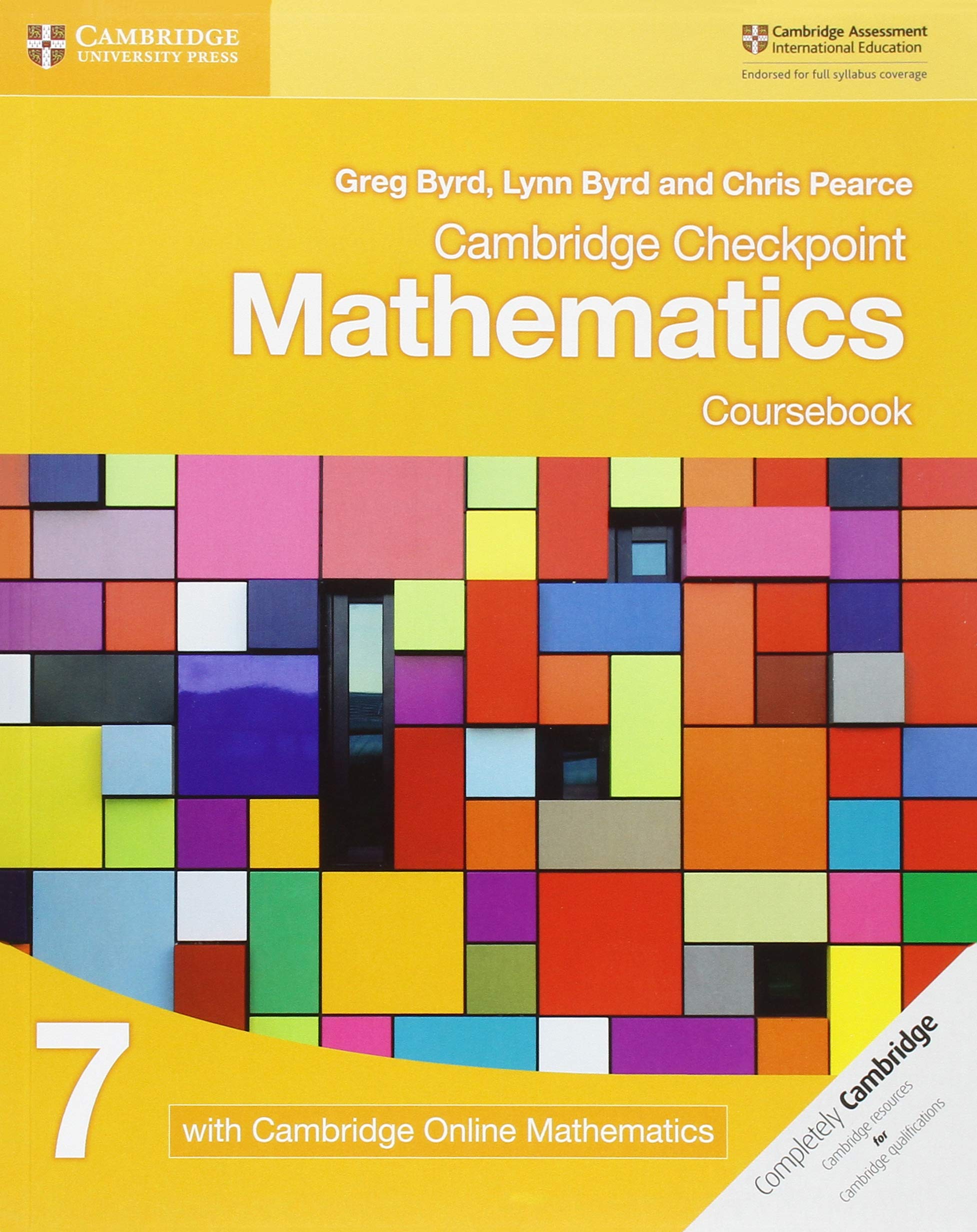 Critical Point Math Book Cambridge Checkpoint Mathematics Coursebook 7 With Cambridge Online Ma ...
