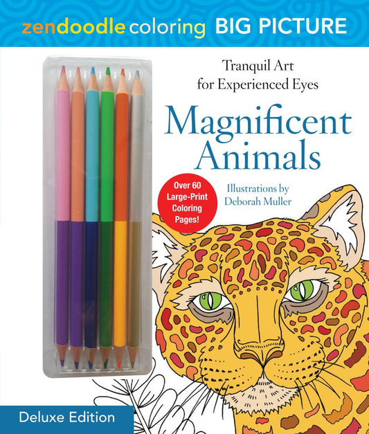 Zendoodle Coloring Big Picture: Magnificent Animals