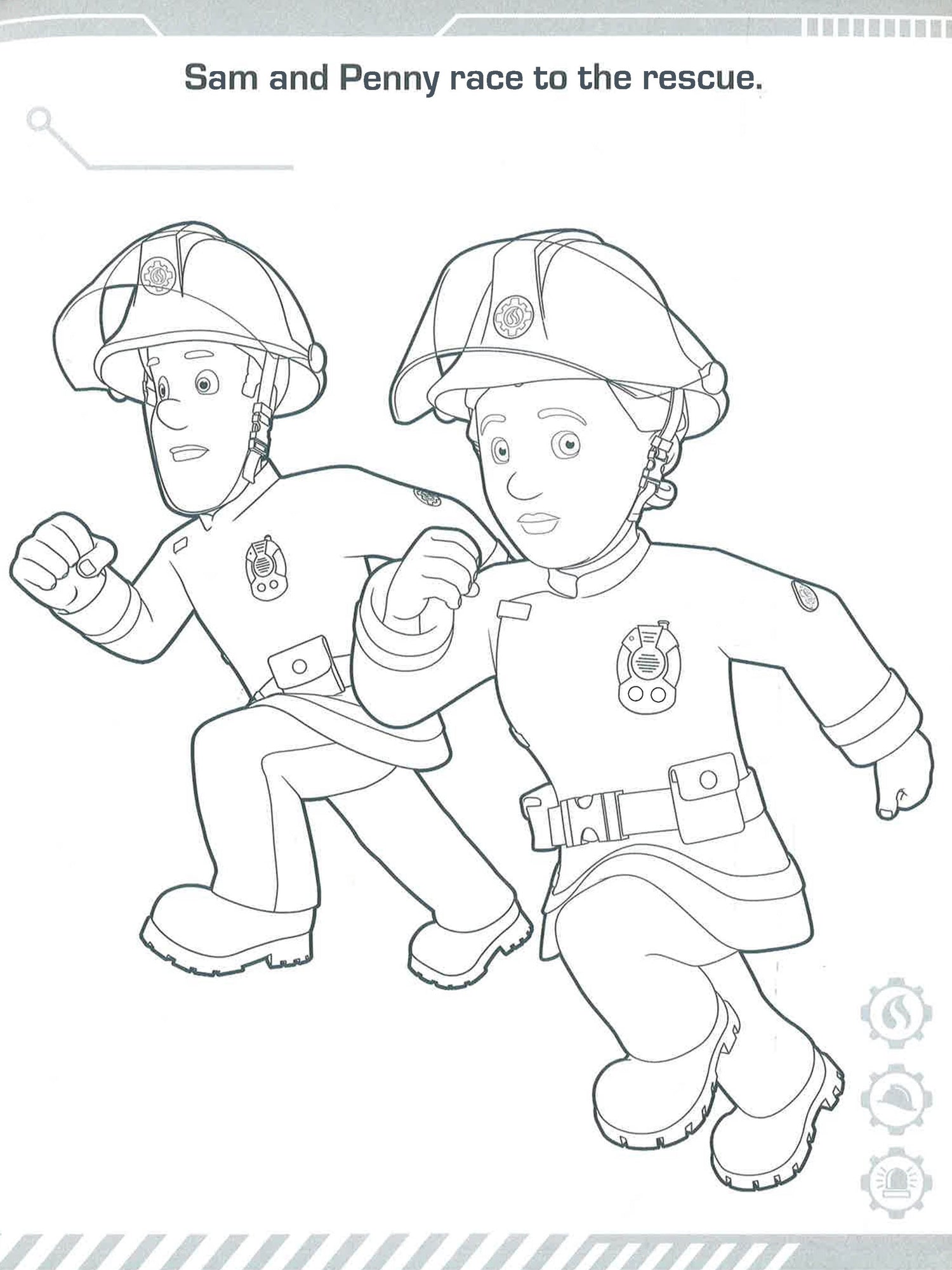Supersam Colouring In Fireman Sam Penny Coloring Pages