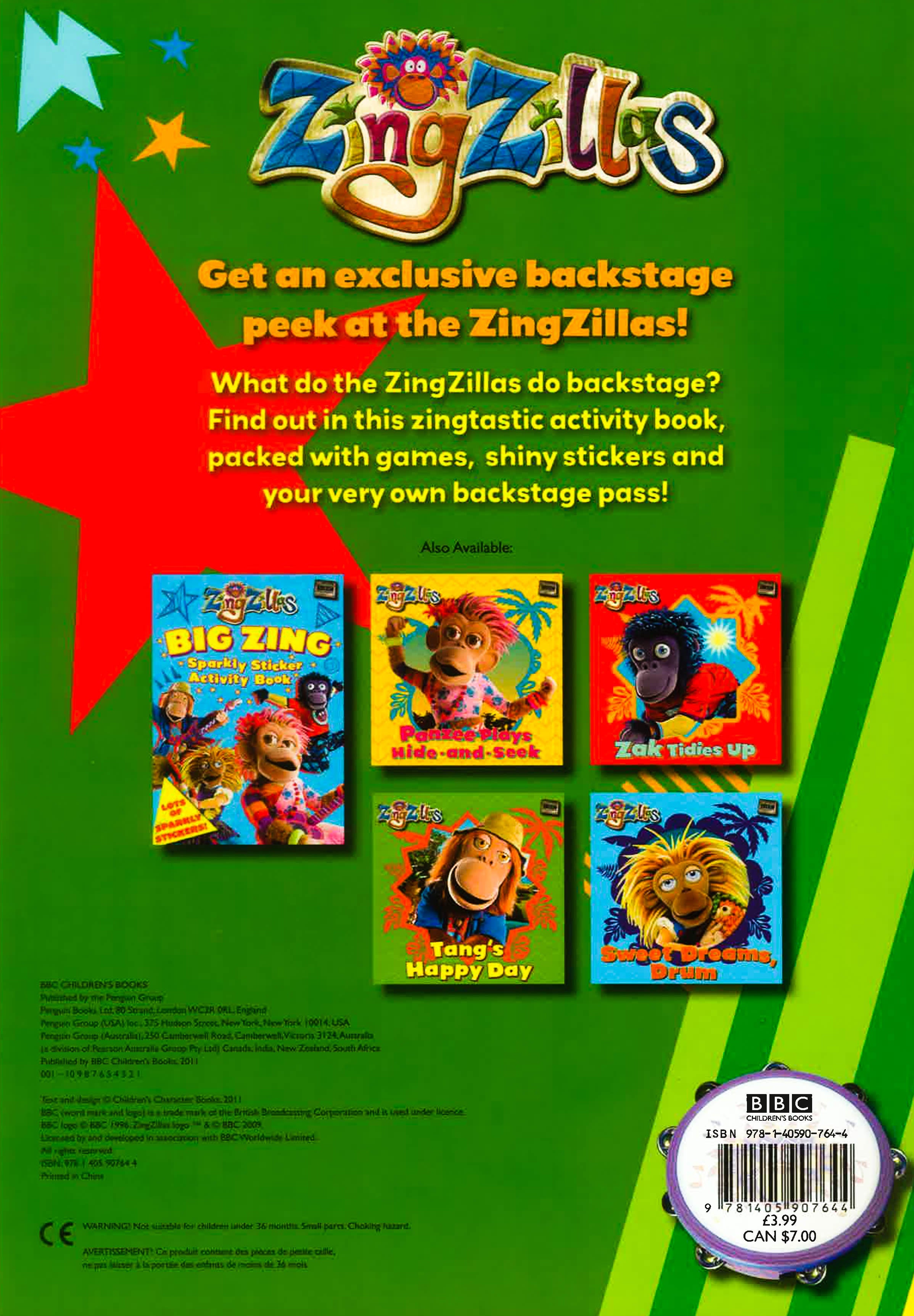 Zingzilla's Boo Zingzillas: I'M With The Band! Backstage Activity Book With Shiny Stic ...