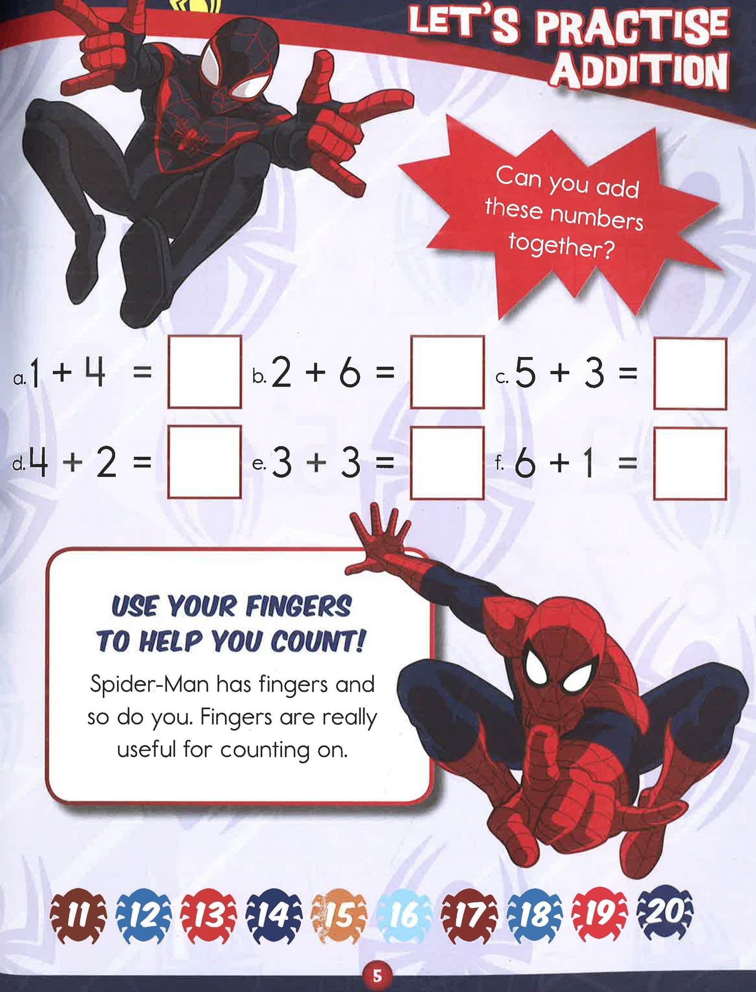 Marvel Learning: Spider Man- Maths Practice Ages 5-6 – BookXcess