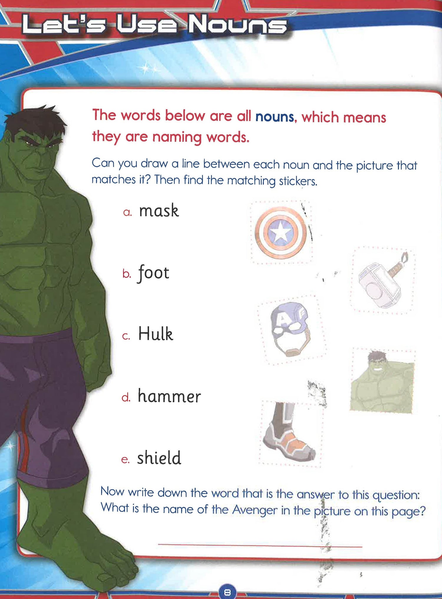 Marvel Learning Marvel Learning: Captain America: English Vocabulary Ages 6-7 – BookXcess