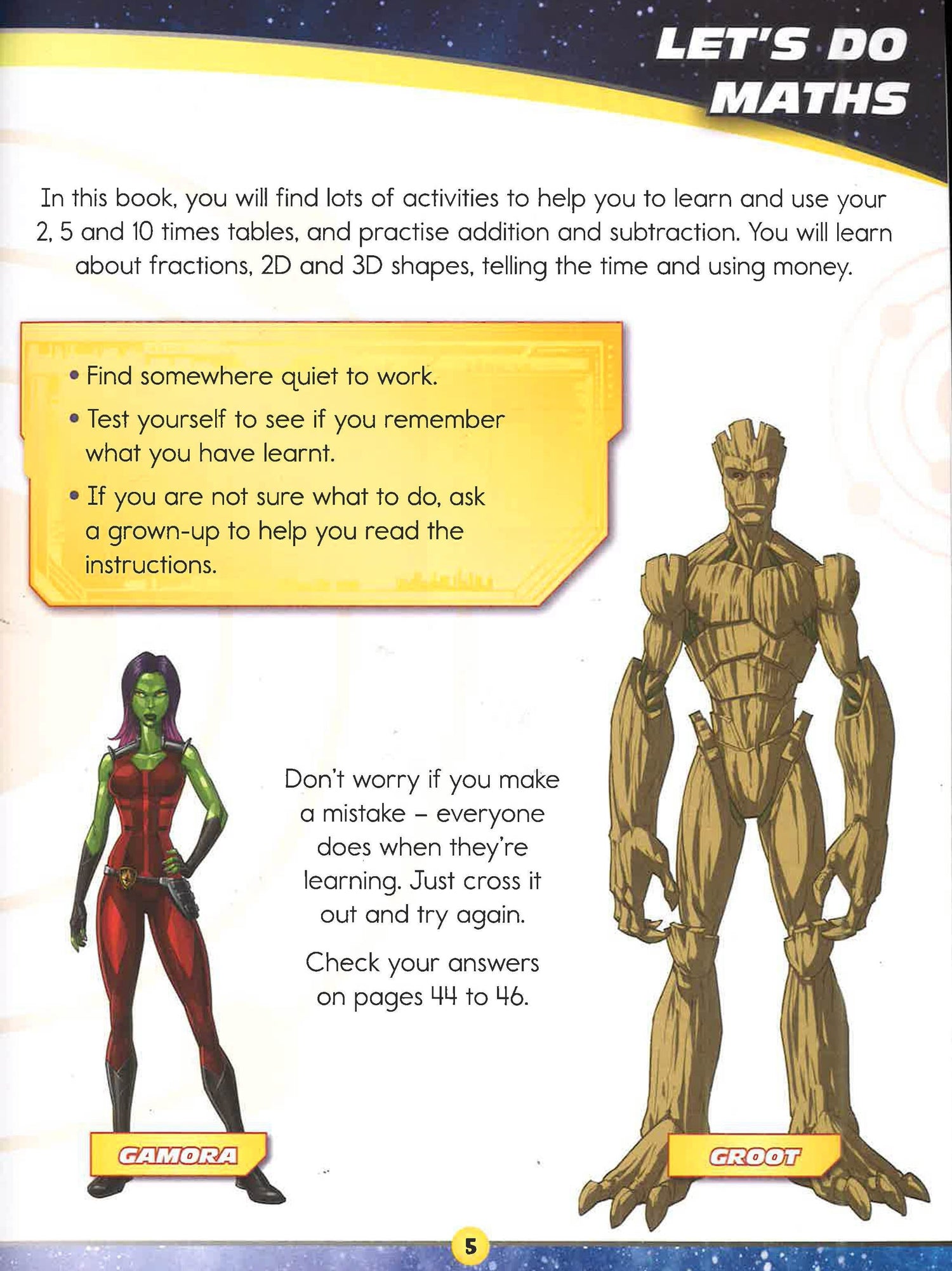 Marvel Learning Marvel Learning: Guardians of The Galaxy - Maths Practive 6-7 – BookXcess