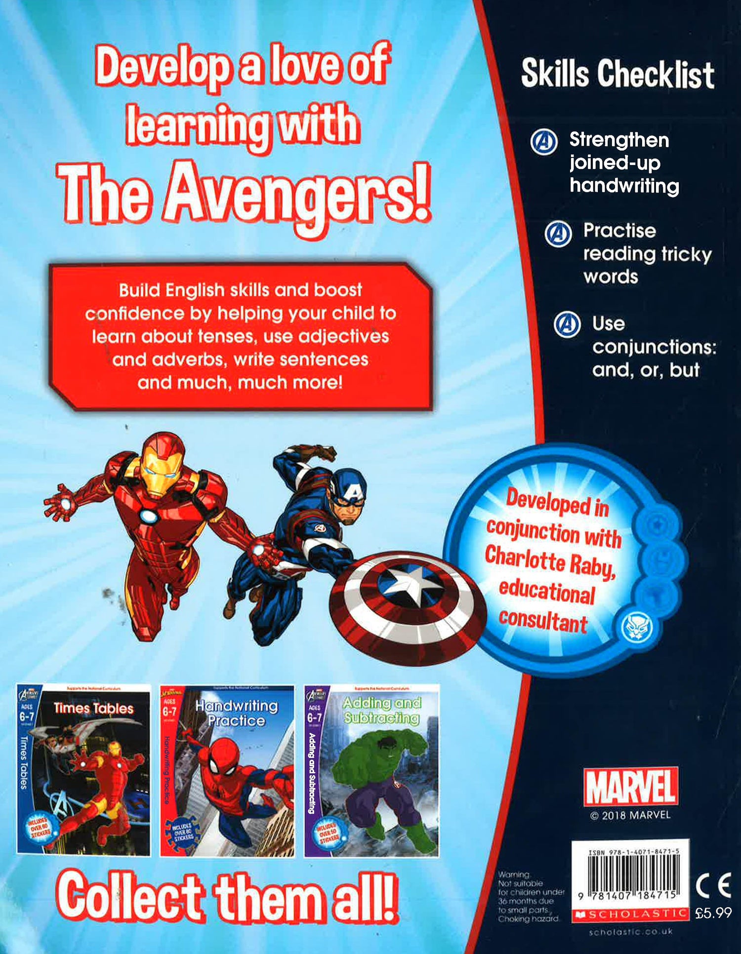 Marvel Learning Marvel Learning: Avengers- English Practice Ages 6-7 – BookXcess