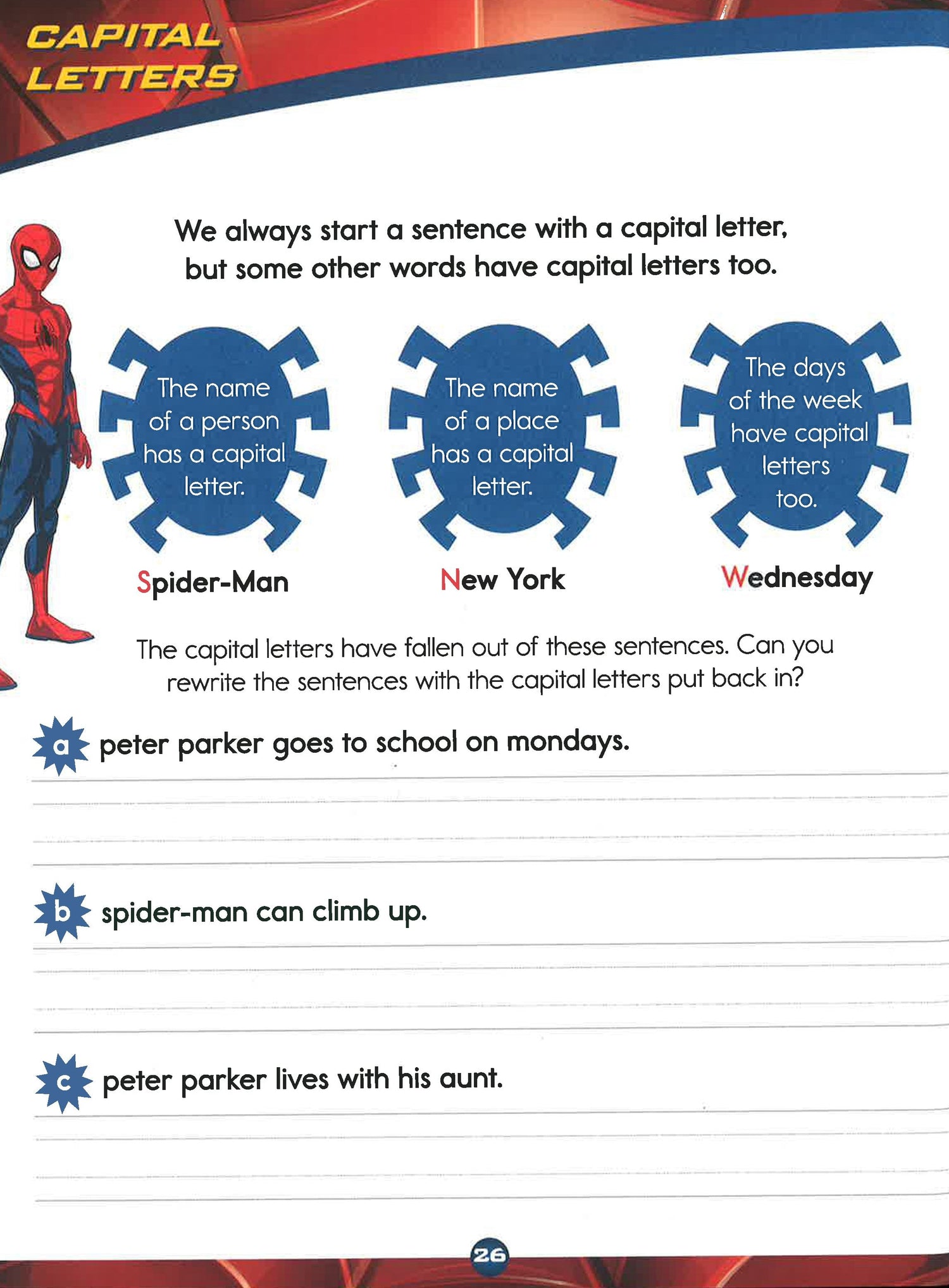 Spider Man Language Features Marvel Learning: Spider-Man- English Practice Ages 5 To 6 – BookXcess
