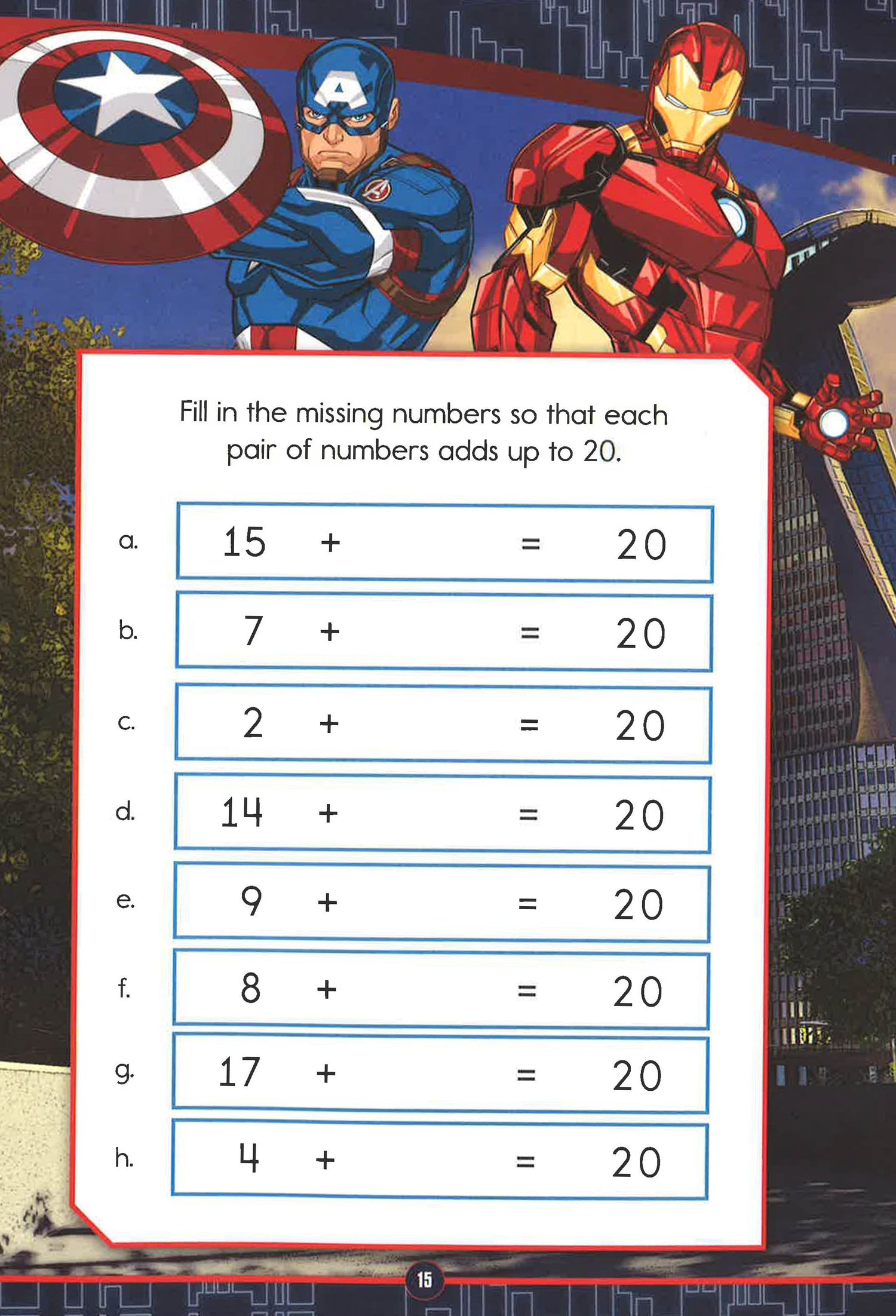 Marvel Learning: Avengers - Math Skill Ages 5-6 – BookXcess