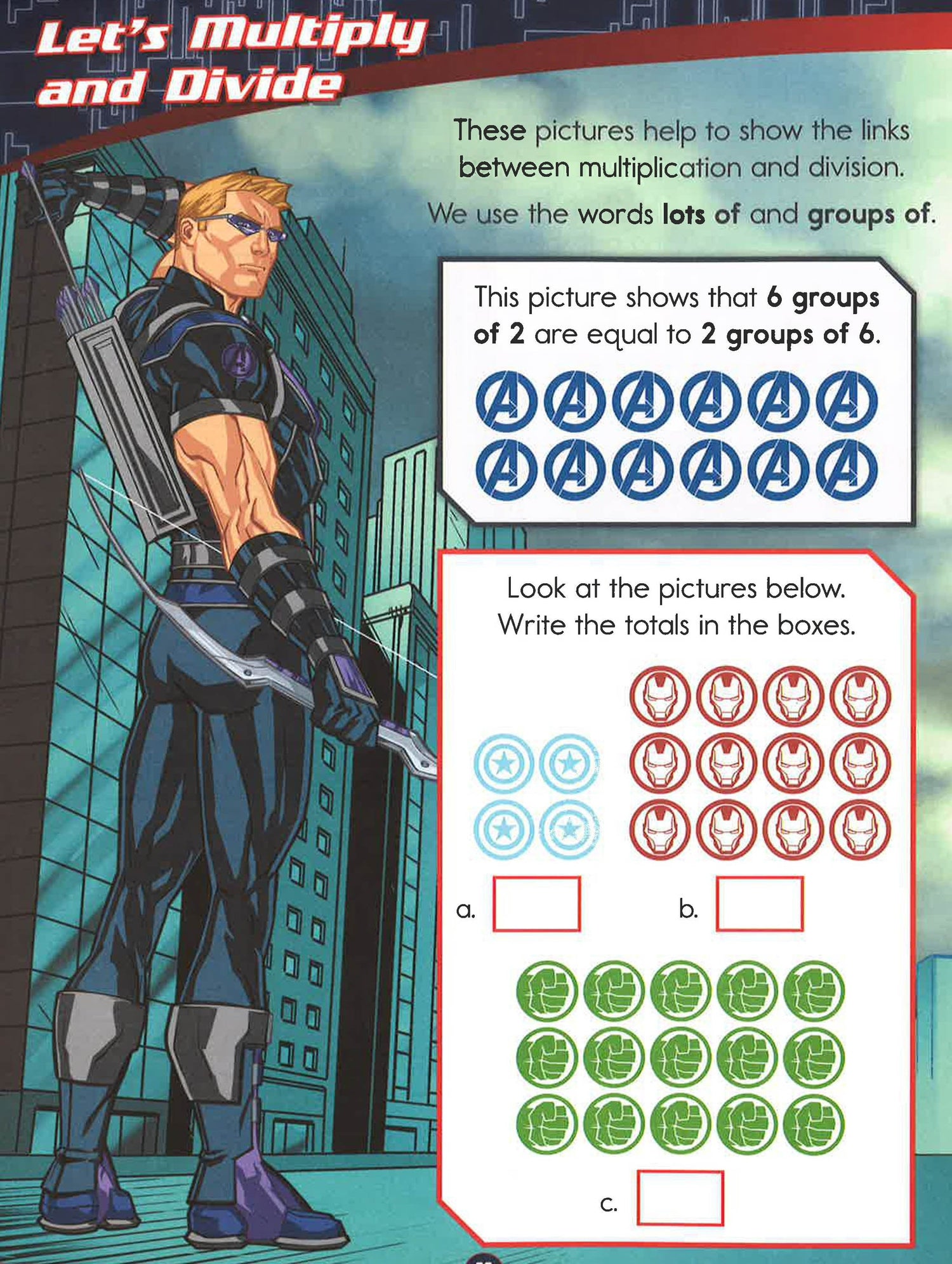 Marvel Math Problems Marvel Learning: Avengers - Math Skill Ages 5-6 – BookXcess