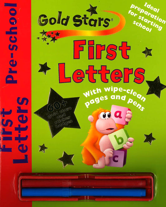 Gold Stars Wipe Clean Workbook: First Letters