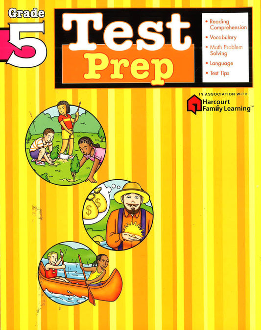 Test Prep: Grade 5 (Flash Kids Harcourt Family Learning)