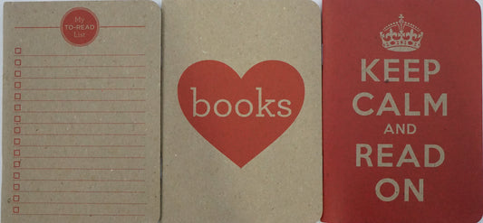 I Love Books Eco-Friendly Notebooks: Red (3 Books Per Set)