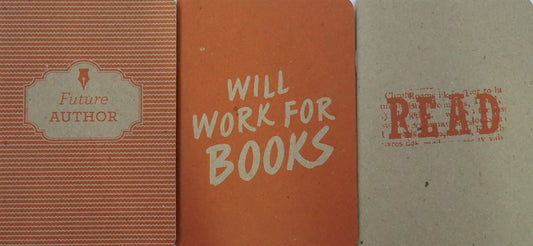 I Love Books Eco-Friendly Notebooks: Orange (3 Books Per