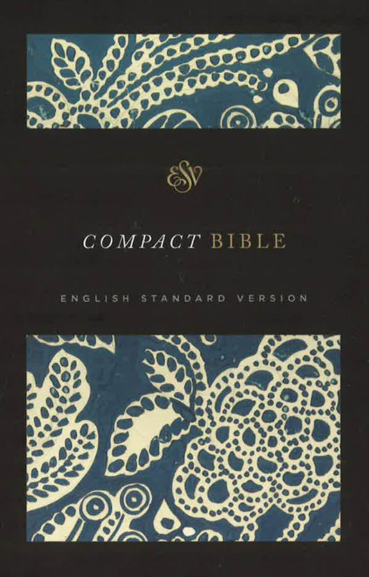 Esv Compact Bible (Cloth Over Board, Blue Flora)