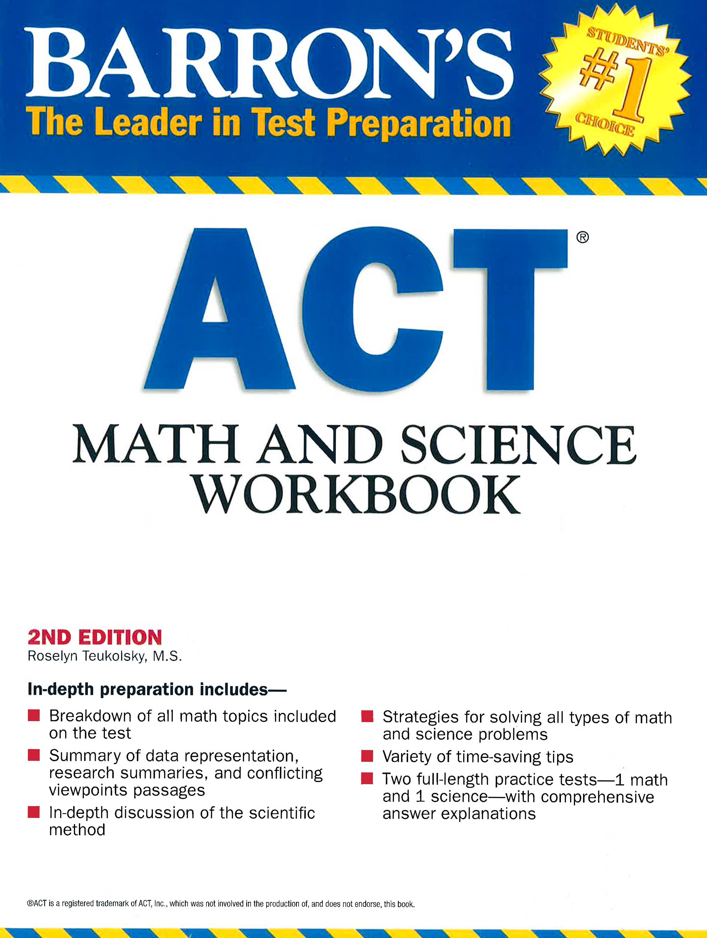 Act Math And Science Workbook – BookXcess