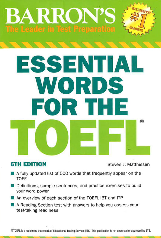 Essential Words For The Toefl 6Th Edition