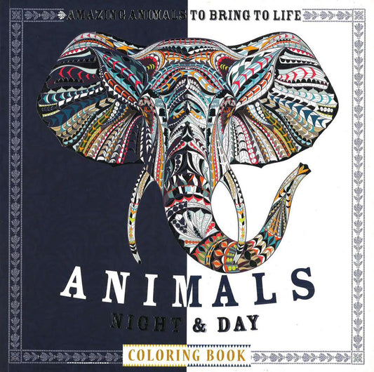 Animals Night & Day Coloring Book