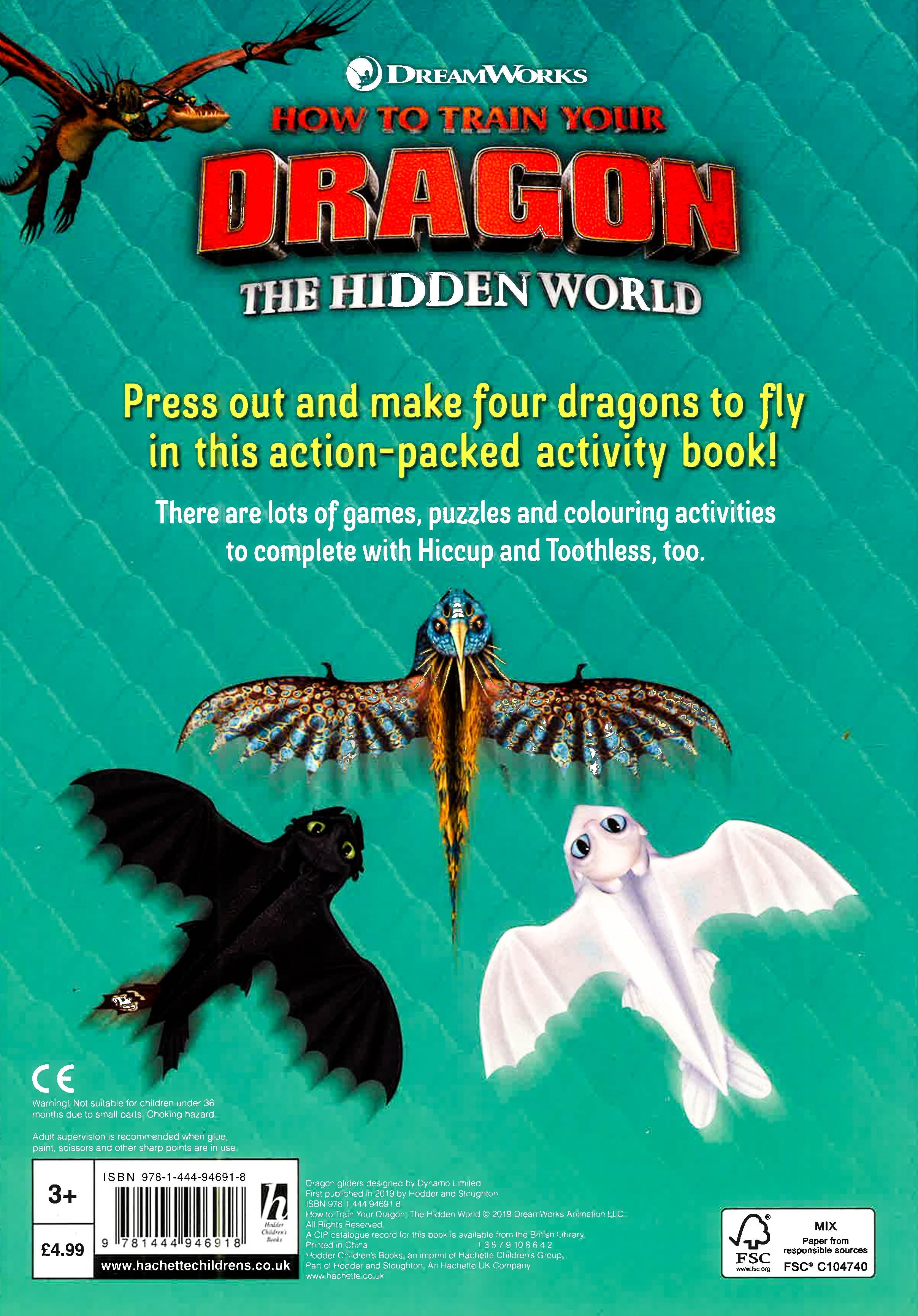 How To Train Your Dragon The Hidden World Dragon Gliders BookXcess