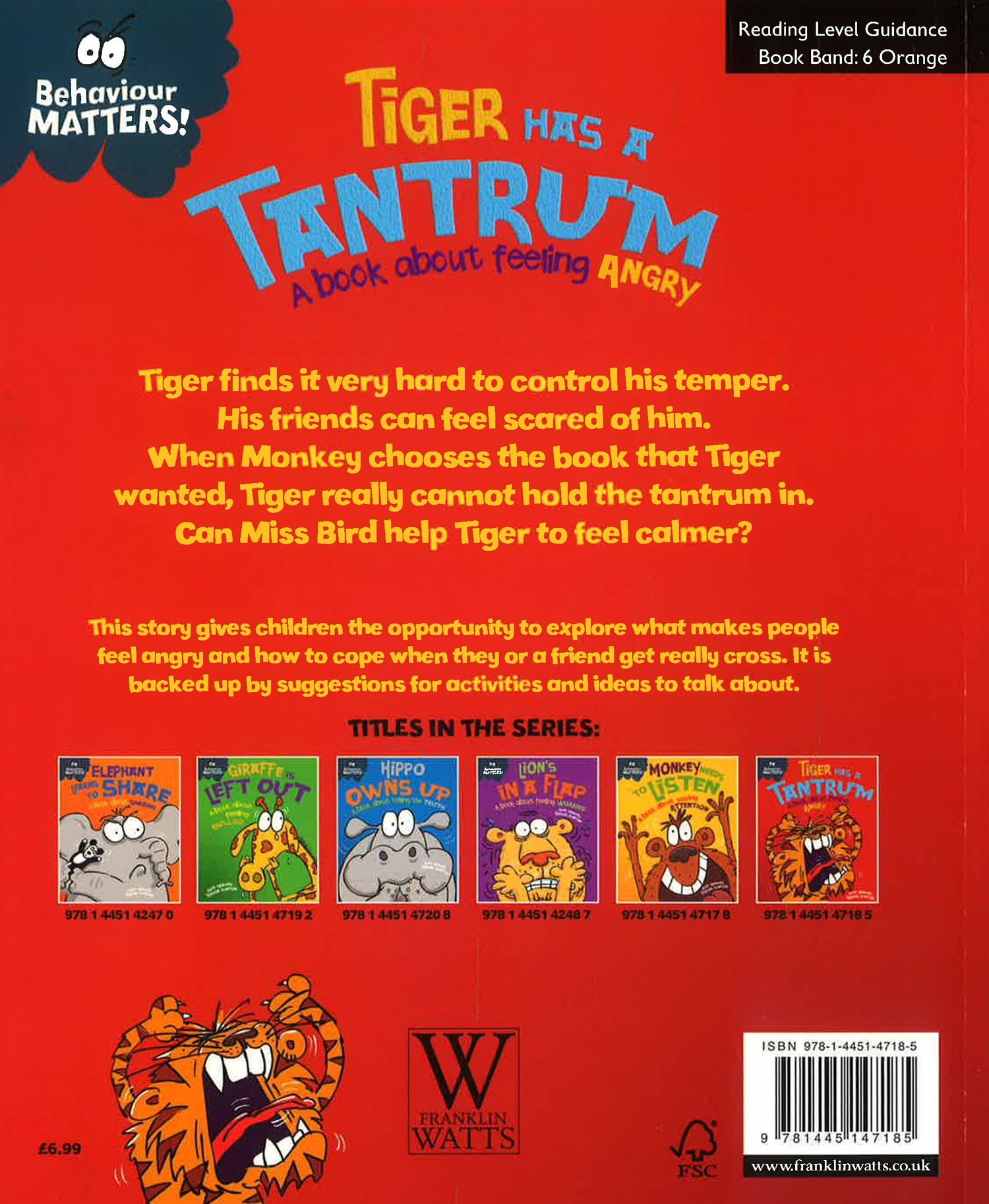 Behaviour Matters Tiger Has A Tantrum A Book About Feeling Angry