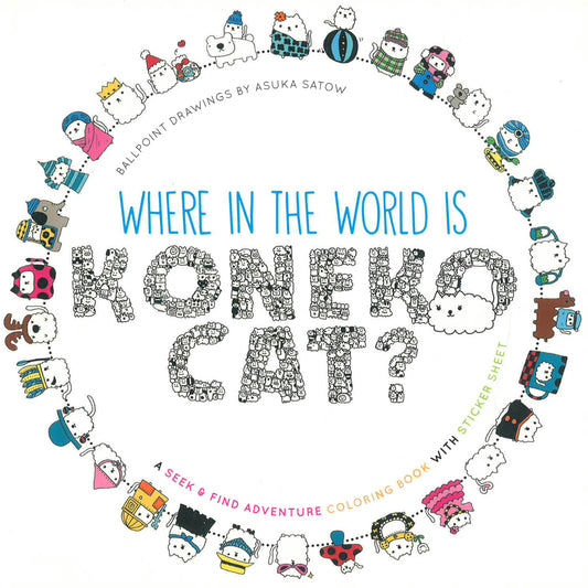 Where In The World Is Koneko Cat? Coloring Book