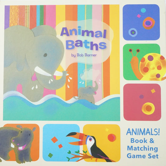 Animal Baths - Animals! Book And Matching Game Set