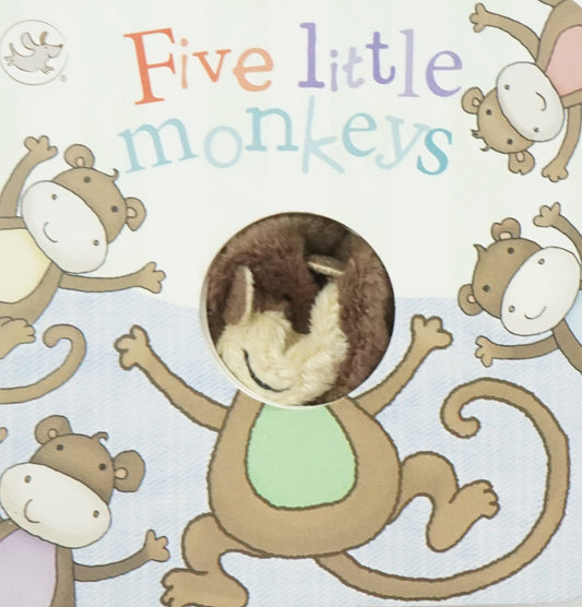Little Learners Five Little Monkeys Finger Puppet Book