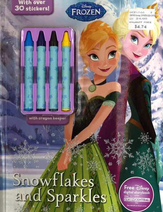 Disney Frozen Snowflakes And Sparkles: With Crayon Keeper!