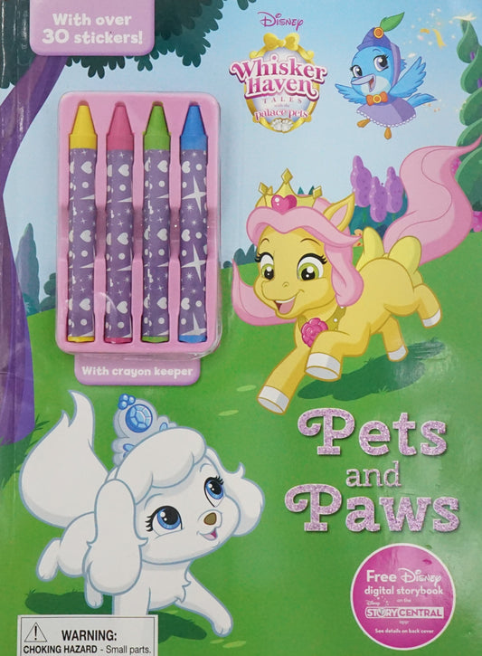 Pets And Paws Coloring Book With Crayons (Whisker Haven Tales With The Palace Pets)