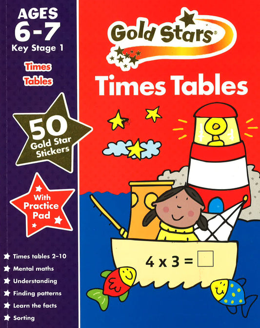 Gold Stars Times Tables Ages 6-7 Key Stage 1