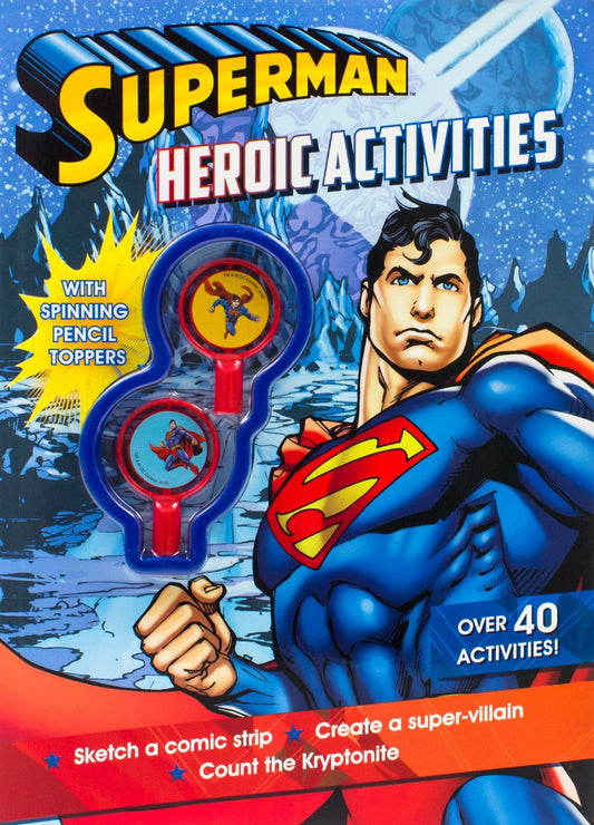 Superman Man Of Steel Activity Book With Pencil Toppers