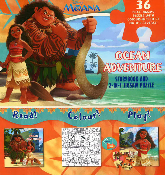 Disney Moana Ocean Adventure: Storybook And 2-In-1 Jigsaw Puzzle