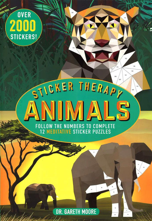 Sticker Therapy Animals: Follow The Numbers To Complete 12 Meditative Sticker Puzzles