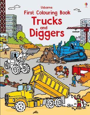 First Colouring Book Trucks And Diggers