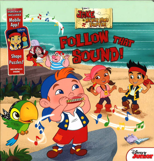 Jake And The Never Land Pirates Follow That Sound!: Purchase Includes Mobile App For Iphone And Ipad! Shape Puzzles!
