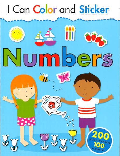 I Can Color And Sticker: Numbers