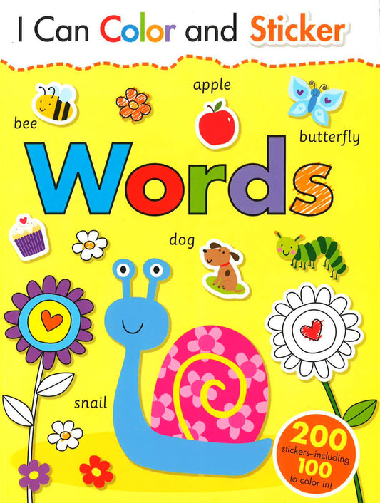 I Can Color And Sticker: Words (I Can Color & Sticker)