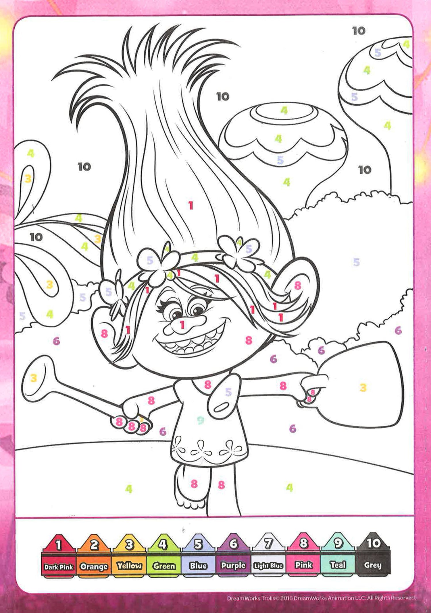 Trolls Color Guide Trolls: Color By Number – BookXcess
