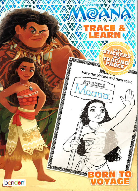 Trace & Colour Book W/ Foil & Embossing Moana