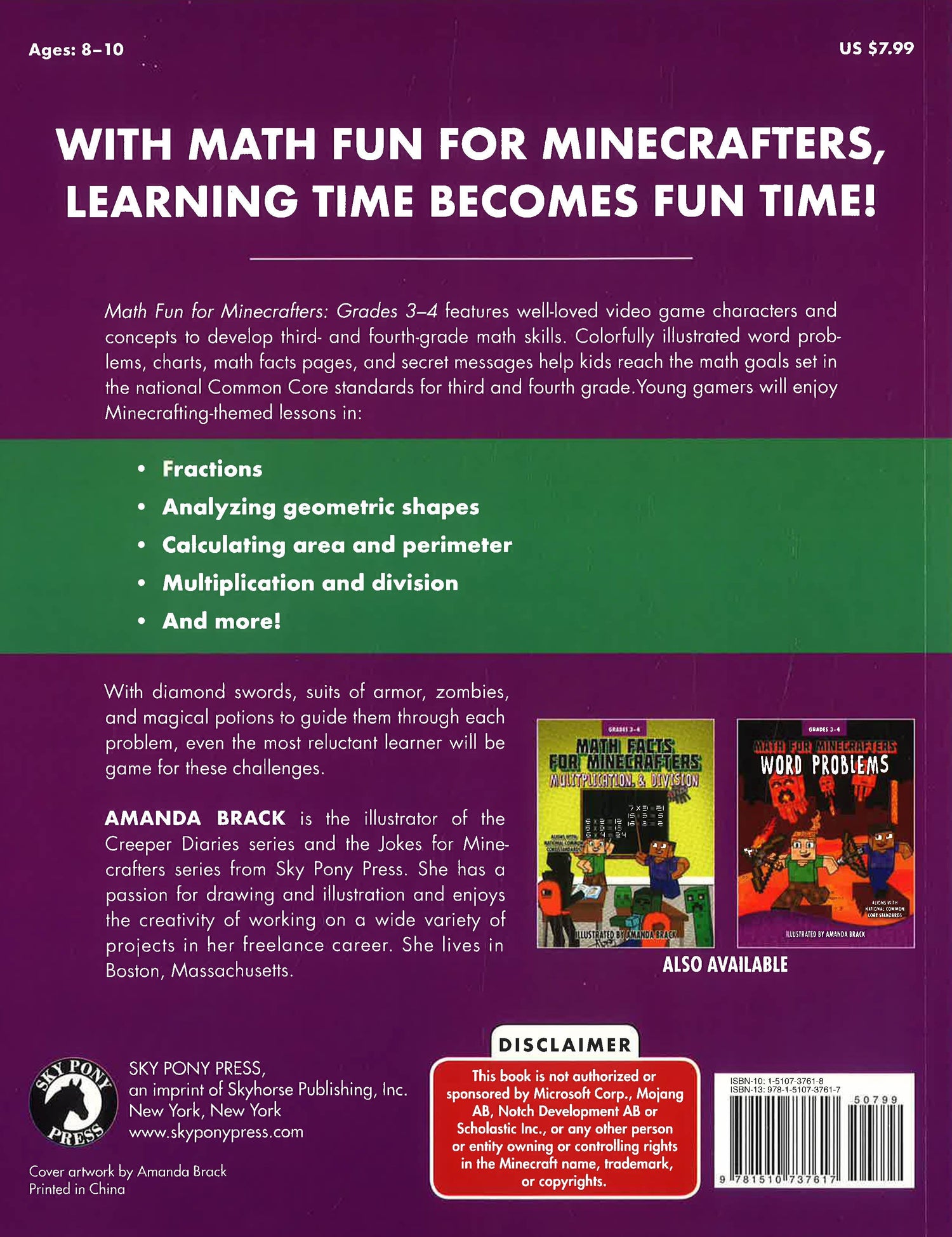 Math Fun For Minecrafters: Grades 3-4 – BookXcess