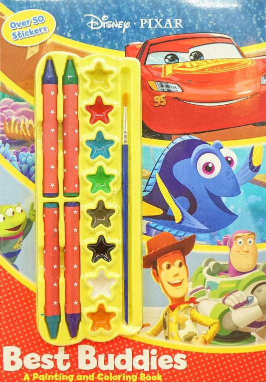 Disney/Pixar Best Buddies: A Painting And Coloring Book With Stickers