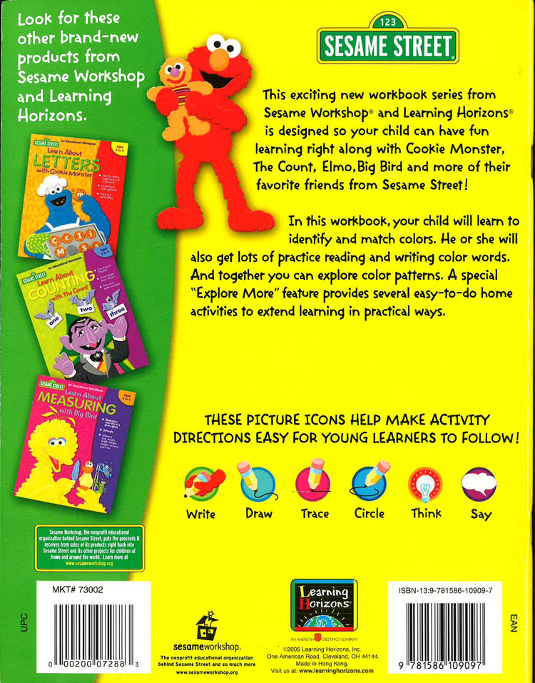 Learn About Colors With Elmo (Sesame Street, Educational Workbook ...