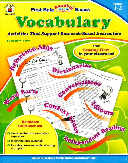 Vocabulary, Grades 1 - 2: Activities That Support Research-Based Instruction (First-Rate Reading Basics)