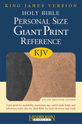 KJV Personal Size Giant Print Reference Bible, Flexisoft (Red Letter, Imitation Leather, Black/Tan)