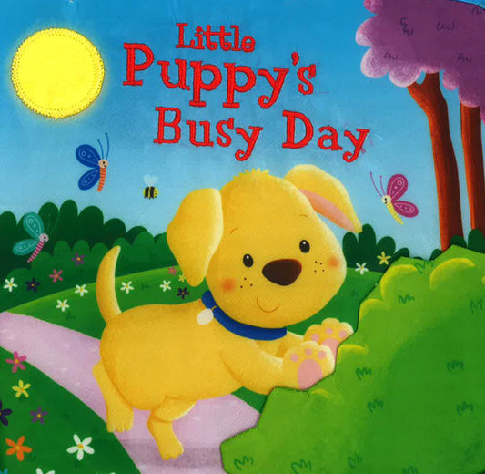 Puppy's Busy Day With Handtag