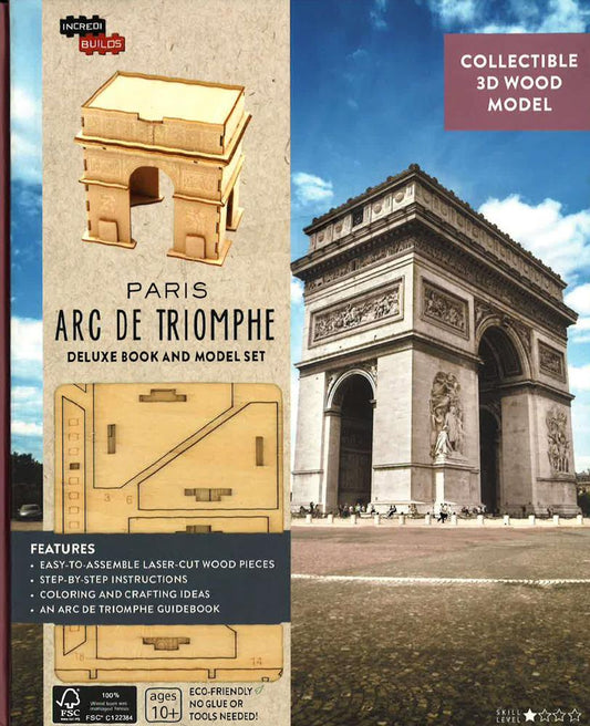 Incredibuilds: Paris Arc De Triomphe Deluxe Model And Book Set