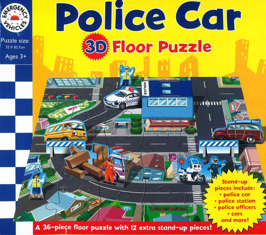 Emergency Vehicles: Police Station 3D Floor Puzzle