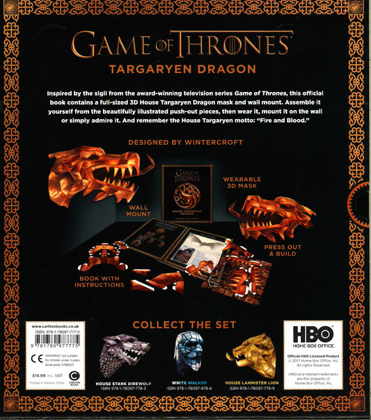 Game Of Thrones Mask: House Targaryen Dragon
