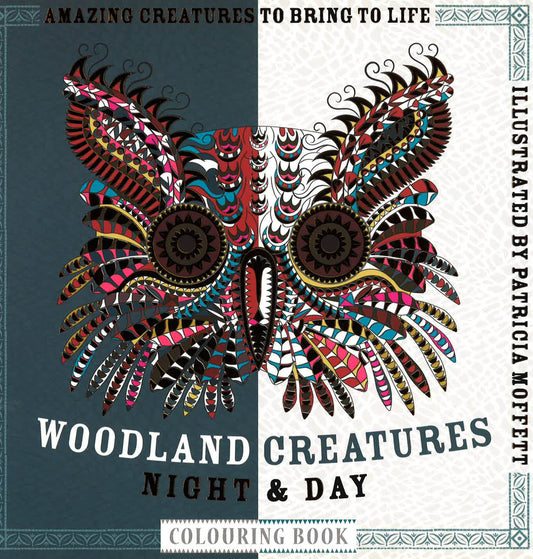 Woodland Creatures Night & Day Colouring Book
