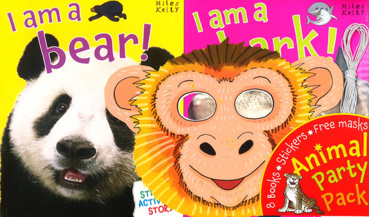 Animal Party Pack - 8 Books, Stickers And Free Masks