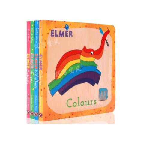 Elmer 4 Book Set: Colours, Numbers, Shapes & Actions