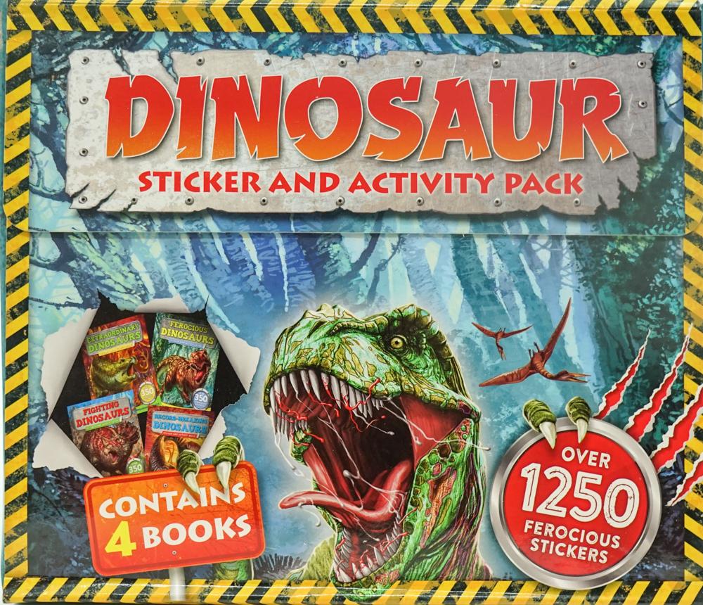 Dinosaur Sticker And Activity Pack (4 Books) BookXcess