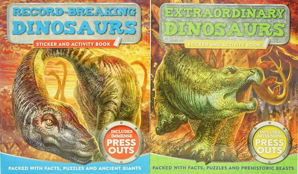 Dinosaur Sticker And Activity Pack (4 Books) BookXcess